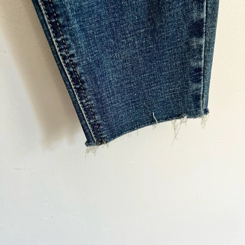 Pistola Distressed Mid Rise Skinny Ankle Cropped Jeans
